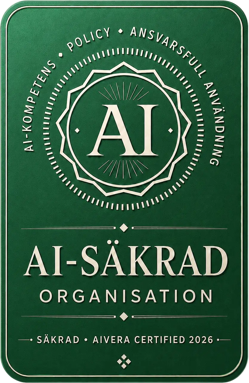 Badge: AI-säkrad Organisation – Säkrad